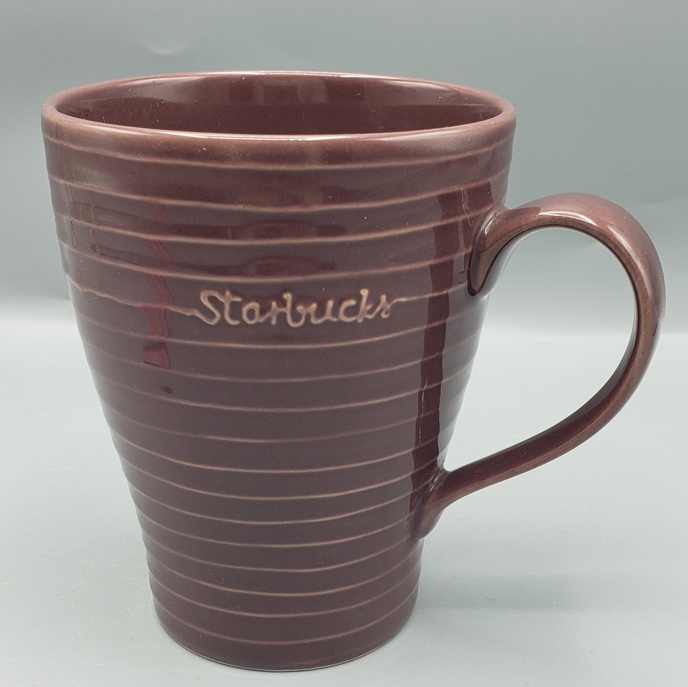 STARBUCKS Design House Stockholm 2009 mauve pottery coffee mug Plum Purple
